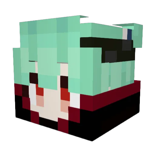 JustPIE Minecraft avatar head, 3D render