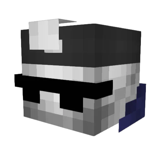JustPasi Minecraft avatar head, 3D render