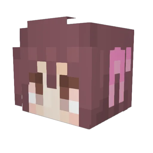 JustPeachy1024 Minecraft avatar head, 3D render