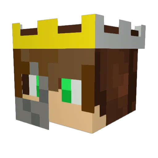 JustPenguinStyle Minecraft avatar head, 3D render