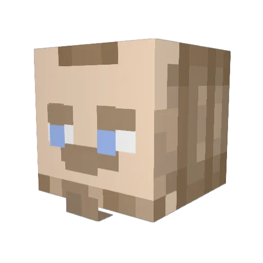 JustPepito Minecraft avatar head, 3D render