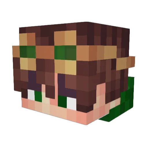 JustPercy Minecraft avatar head, 3D render