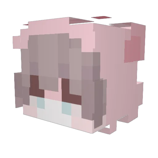 JustPig129 Minecraft avatar head, 3D render