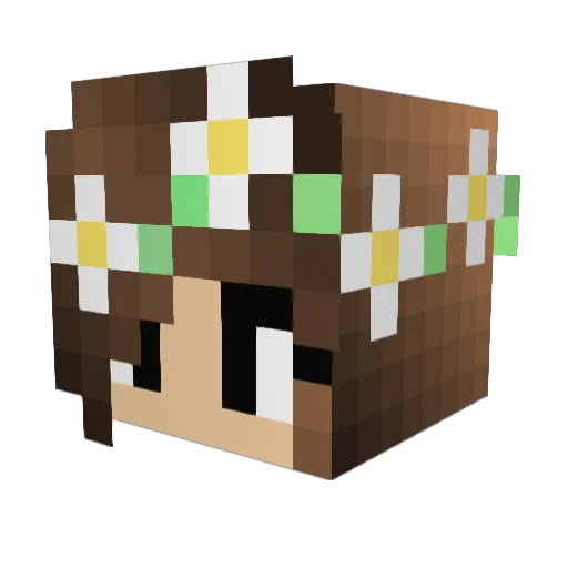 JustPizzah Minecraft avatar head, 3D render
