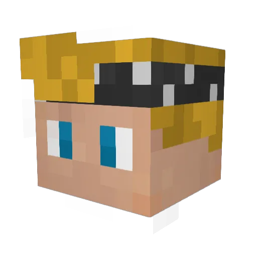 JustPlanned Minecraft avatar head, 3D render