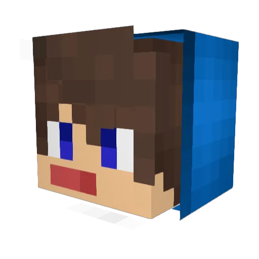 JustPlayIt Minecraft avatar head, 3D render