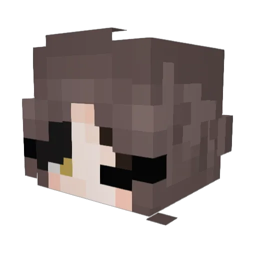 JustPoi Minecraft avatar head, 3D render