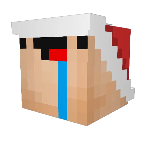 JustPongi Minecraft avatar head, 3D render