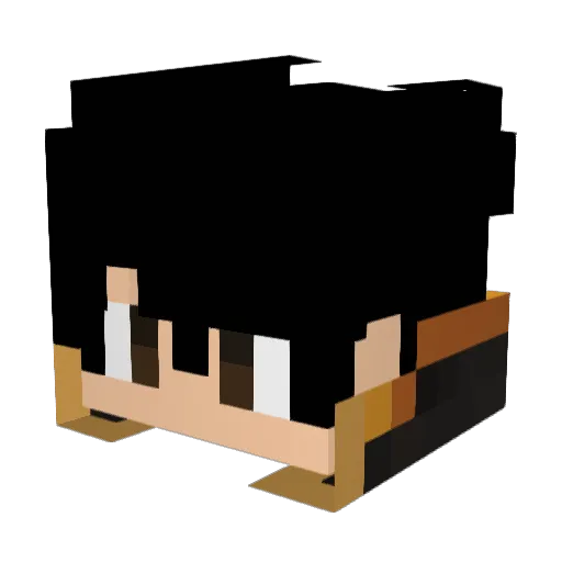 JustPureLove Minecraft avatar head, 3D render