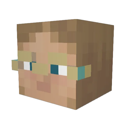 JustRaina Minecraft avatar head, 3D render