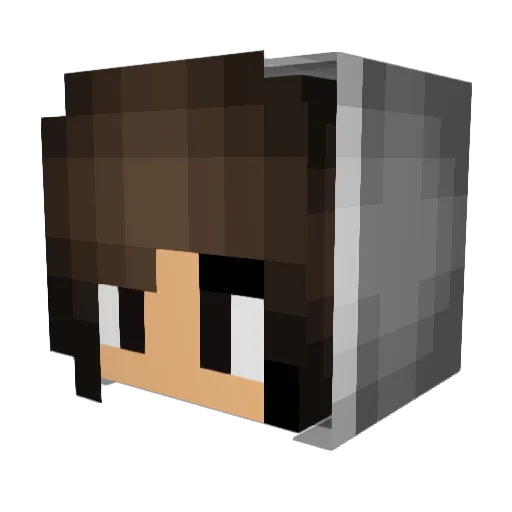 JustRaven_ Minecraft avatar head, 3D render