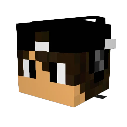 JustRelaxin Minecraft avatar head, 3D render
