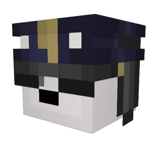 JustRetry_ Minecraft avatar head, 3D render