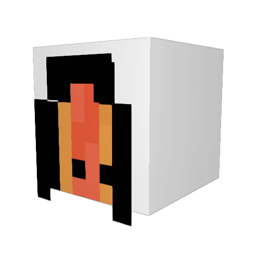 JustRick1 Minecraft avatar head, 3D render