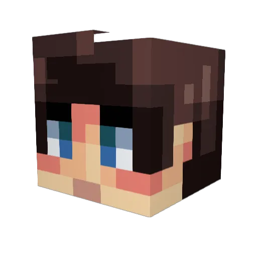 JustRoger Minecraft avatar head, 3D render