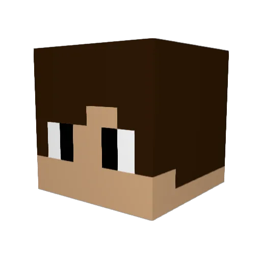 JustRoy Minecraft avatar head, 3D render