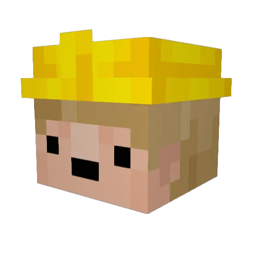 JustRunningMad Minecraft avatar head, 3D render
