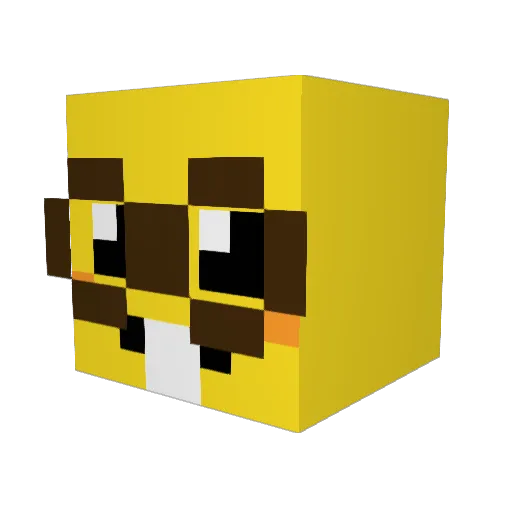 JustSOmBOD Minecraft avatar head, 3D render