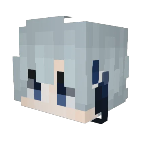 JustScine Minecraft avatar head, 3D render