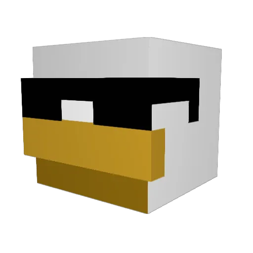 JustSeb3 Minecraft avatar head, 3D render
