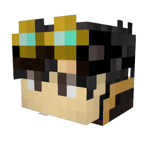 JustSebas Minecraft avatar head, 3D render