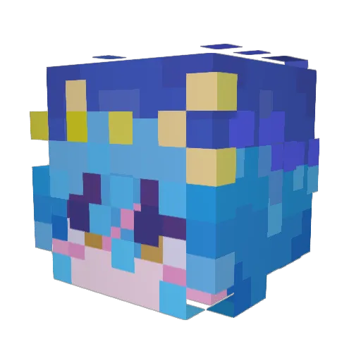 JustShroud Minecraft avatar head, 3D render