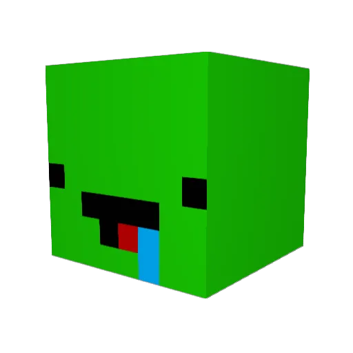 JustSitDown Minecraft avatar head, 3D render