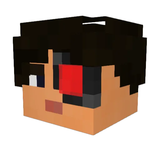 JustSnofi Minecraft avatar head, 3D render