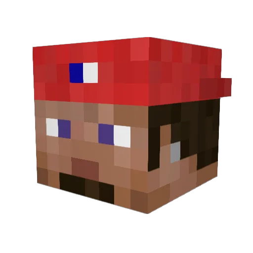 JustSnout Minecraft avatar head, 3D render