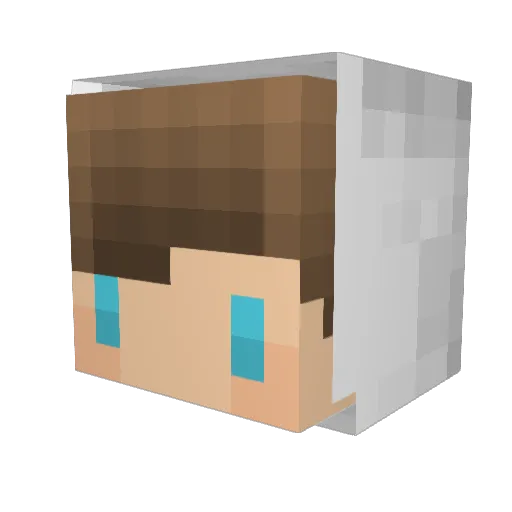 JustSofy Minecraft avatar head, 3D render