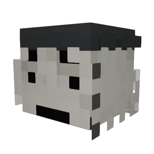 JustSomeRobots Minecraft avatar head, 3D render