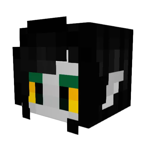 JustSomeTransGal Minecraft avatar head, 3D render