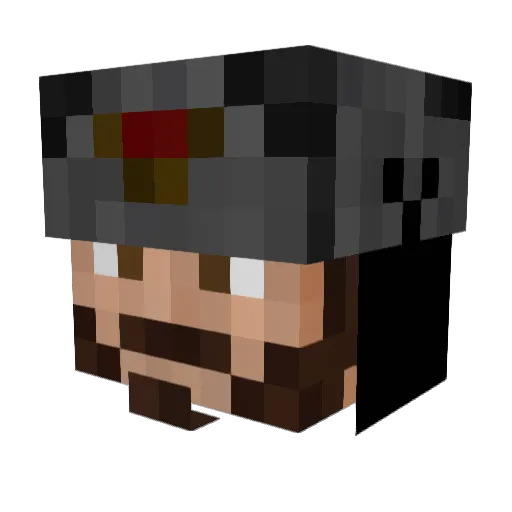 JustSoviet Minecraft avatar head, 3D render
