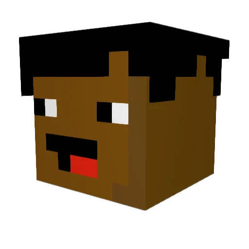 JustSqyin Minecraft avatar head, 3D render