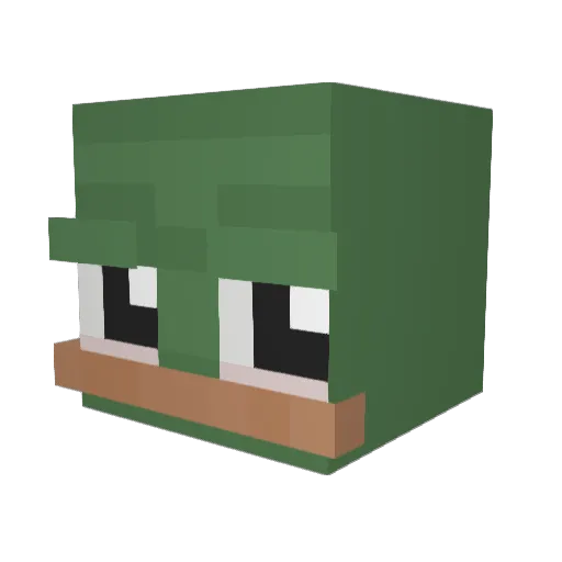 JustSvn Minecraft avatar head, 3D render