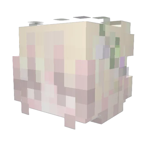 JustTendou Minecraft avatar head, 3D render