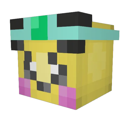JustTepka Minecraft avatar head, 3D render