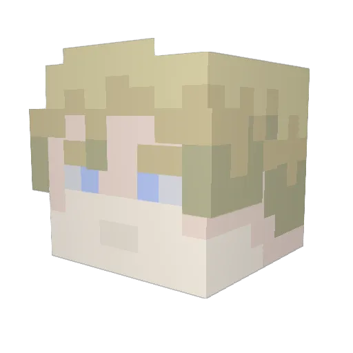 JustThat Minecraft avatar head, 3D render