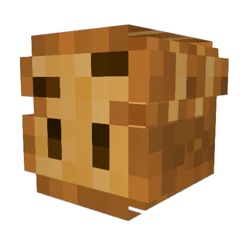 JustTheBread Minecraft avatar head, 3D render