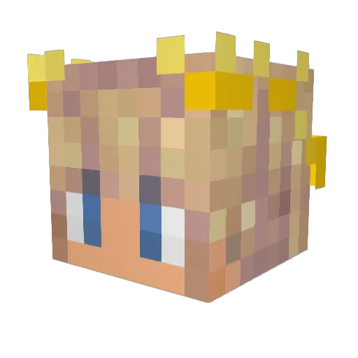 JustThisMomo Minecraft avatar head, 3D render