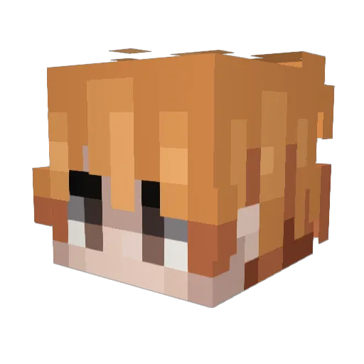 JustTitann Minecraft avatar head, 3D render