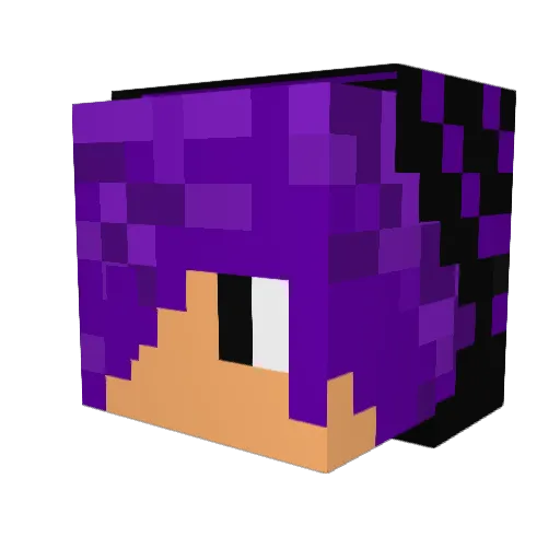 JustTooWhite Minecraft avatar head, 3D render