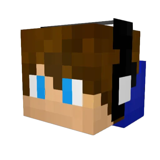 JustTryAgain Minecraft avatar head, 3D render