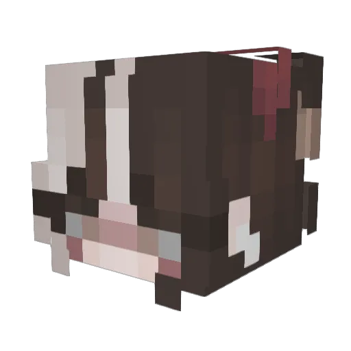 JustValicia Minecraft avatar head, 3D render