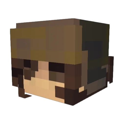 JustVibing Minecraft avatar head, 3D render