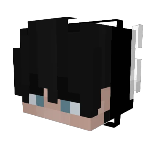 JustVice Minecraft avatar head, 3D render