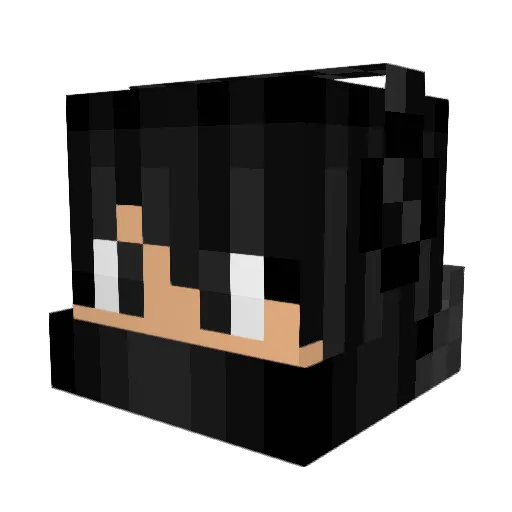 JustWhatever Minecraft avatar head, 3D render