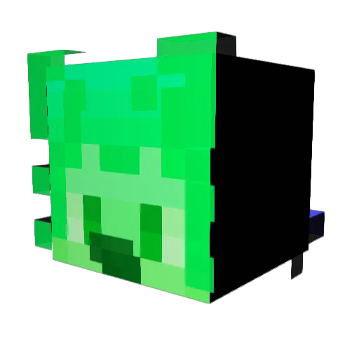 JustWinterFox Minecraft avatar head, 3D render