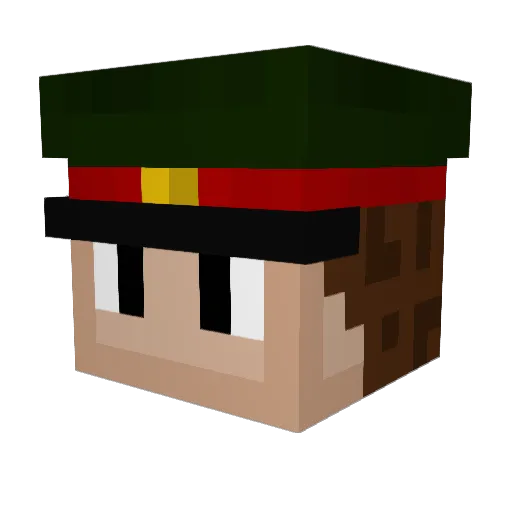 JustWolfLT Minecraft avatar head, 3D render