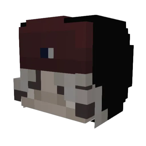JustYouki1 Minecraft avatar head, 3D render